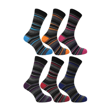 Mens 12 Pairs Cotton Rich Formal Dress Coloured Socks
