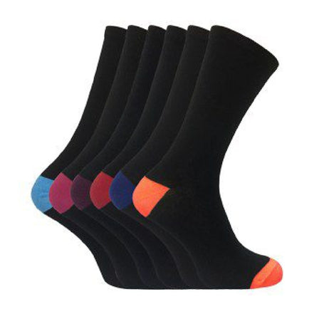 6 Pack Men's Patterned Coloured Soft Cotton Dress Socks