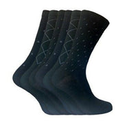 6 Pack Men's Patterned Coloured Soft Cotton Dress Socks
