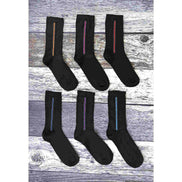 6 Pack Men's Patterned Coloured Soft Cotton Dress Socks