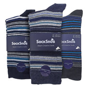 6 Pack Men's Colourful Striped Patterned Dress Cotton Socks