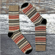 12 Pair Mens Colourful Cotton Striped Patterned Dress Socks