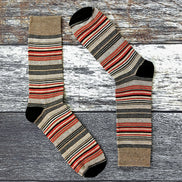 6 Pack Men's Colourful Striped Patterned Dress Cotton Socks