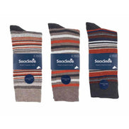 6 Pack Men's Colourful Striped Patterned Dress Cotton Socks