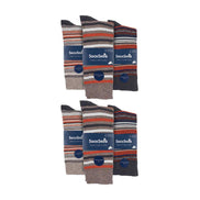 12 Pair Mens Colourful Cotton Striped Patterned Dress Socks