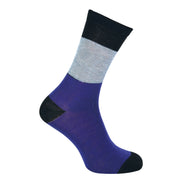 6 Pack Men's Blue Grey Argyle Striped Fashion Dress Socks