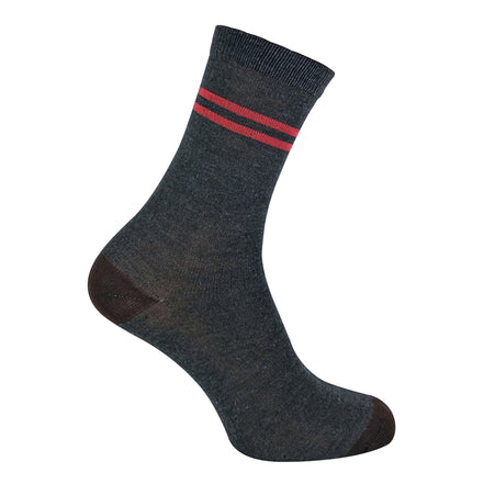 6 Pack Men's Blue Grey Argyle Striped Fashion Dress Socks