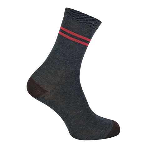 6 Pack Men's Blue Grey Argyle Striped Fashion Dress Socks