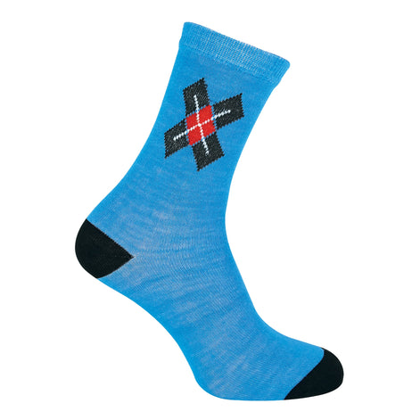 6 Pack Men's Blue Grey Argyle Striped Fashion Dress Socks
