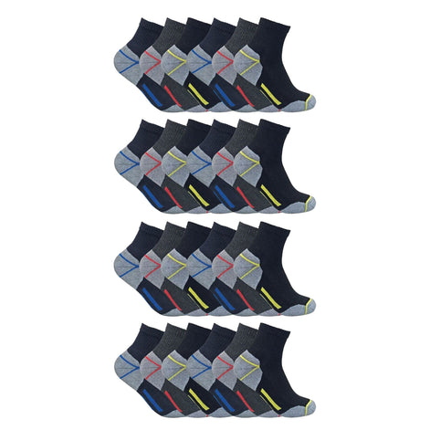 Mens Ultimate Cotton Quarter Length Short Work Socks (Multipack Options)