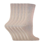 Ladies Plain Coloured Cotton Rich Dress Socks (Multipack Options)