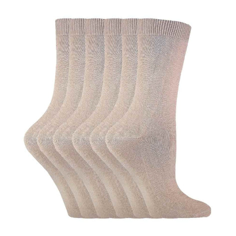 Ladies Plain Coloured Cotton Rich Dress Socks (Multipack Options)