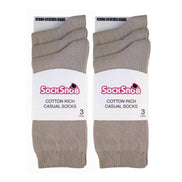 Ladies Plain Coloured Cotton Rich Dress Socks (Multipack Options)