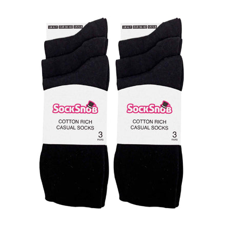 Ladies Plain Coloured Cotton Rich Dress Socks (Multipack Options)