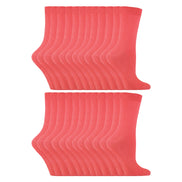 Ladies Plain Coloured Cotton Rich Dress Socks (Multipack Options)