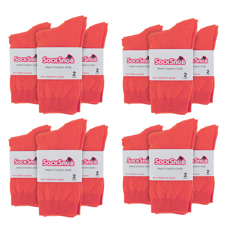 Ladies Plain Coloured Cotton Rich Dress Socks (Multipack Options)