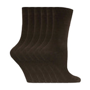Ladies Plain Coloured Cotton Rich Dress Socks (Multipack Options)