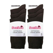 Ladies Plain Coloured Cotton Rich Dress Socks (Multipack Options)