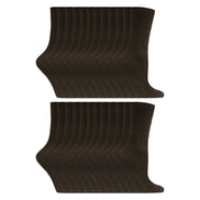 Ladies Plain Coloured Cotton Rich Dress Socks (Multipack Options)