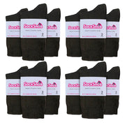 Ladies Plain Coloured Cotton Rich Dress Socks (Multipack Options)