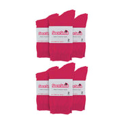 Ladies Plain Coloured Cotton Rich Dress Socks (Multipack Options)