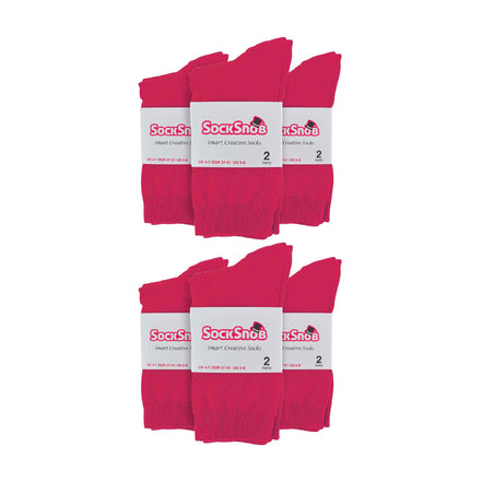 Ladies Plain Coloured Cotton Rich Dress Socks (Multipack Options)