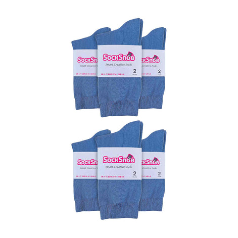 Ladies Plain Coloured Cotton Rich Dress Socks (Multipack Options)