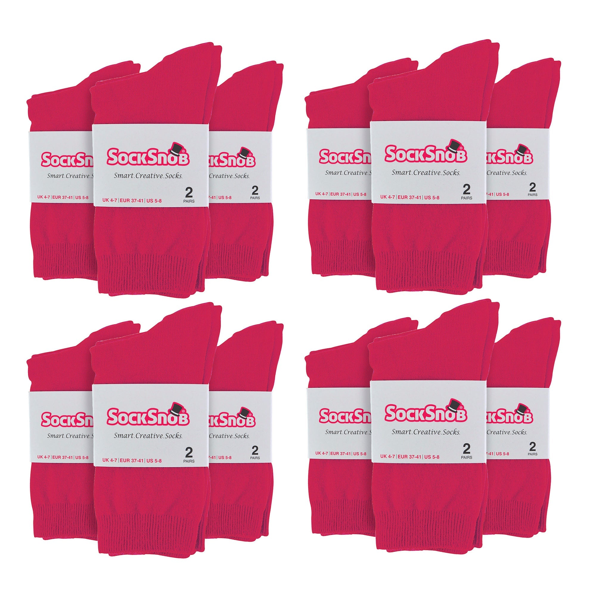 Ladies Plain Coloured Cotton Rich Dress Socks (Multipack Options)