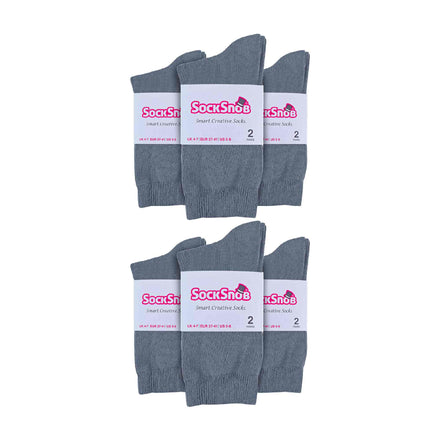 Ladies Plain Coloured Cotton Rich Dress Socks (Multipack Options)