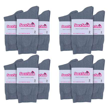 Ladies Plain Coloured Cotton Rich Dress Socks (Multipack Options)