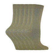Ladies Plain Coloured Cotton Rich Dress Socks (Multipack Options)