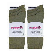 Ladies Plain Coloured Cotton Rich Dress Socks (Multipack Options)