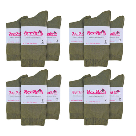 Ladies Plain Coloured Cotton Rich Dress Socks (Multipack Options)