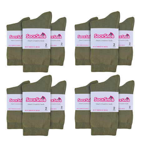 Ladies Plain Coloured Cotton Rich Dress Socks (Multipack Options)
