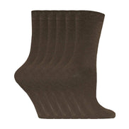 Ladies Plain Coloured Cotton Rich Dress Socks (Multipack Options)