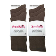 Ladies Plain Coloured Cotton Rich Dress Socks (Multipack Options)