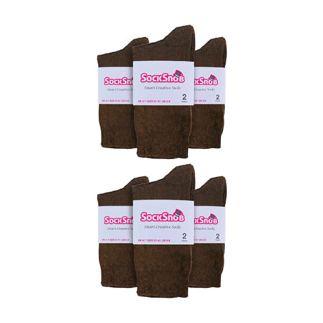 Ladies Plain Coloured Cotton Rich Dress Socks (Multipack Options)