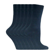 Ladies Plain Coloured Cotton Rich Dress Socks (Multipack Options)