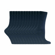 Ladies Plain Coloured Cotton Rich Dress Socks (Multipack Options)