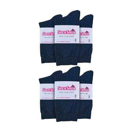 Ladies Plain Coloured Cotton Rich Dress Socks (Multipack Options)