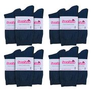 Ladies Plain Coloured Cotton Rich Dress Socks (Multipack Options)