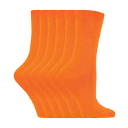 Ladies Plain Coloured Cotton Rich Dress Socks (Multipack Options)