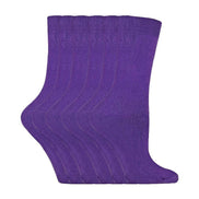 Ladies Plain Coloured Cotton Rich Dress Socks (Multipack Options)