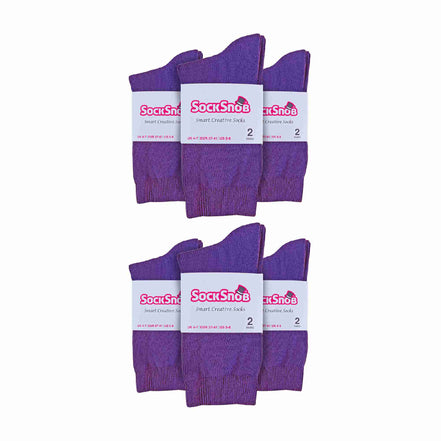 Ladies Plain Coloured Cotton Rich Dress Socks (Multipack Options)