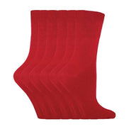 Ladies Plain Coloured Cotton Rich Dress Socks (Multipack Options)