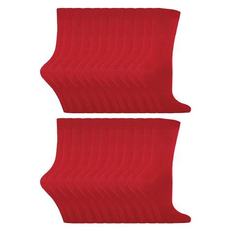 Ladies Plain Coloured Cotton Rich Dress Socks (Multipack Options)