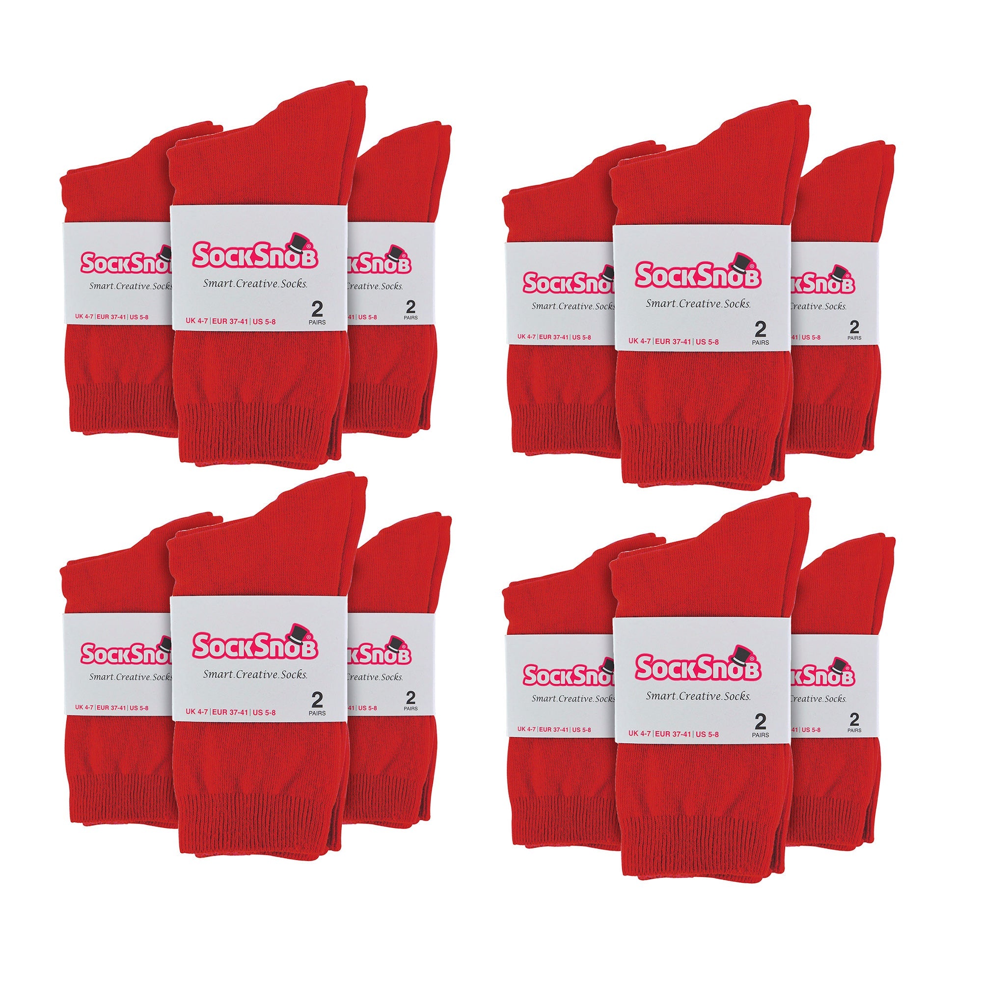Ladies Plain Coloured Cotton Rich Dress Socks (Multipack Options)