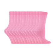 Ladies Plain Coloured Cotton Rich Dress Socks (Multipack Options)