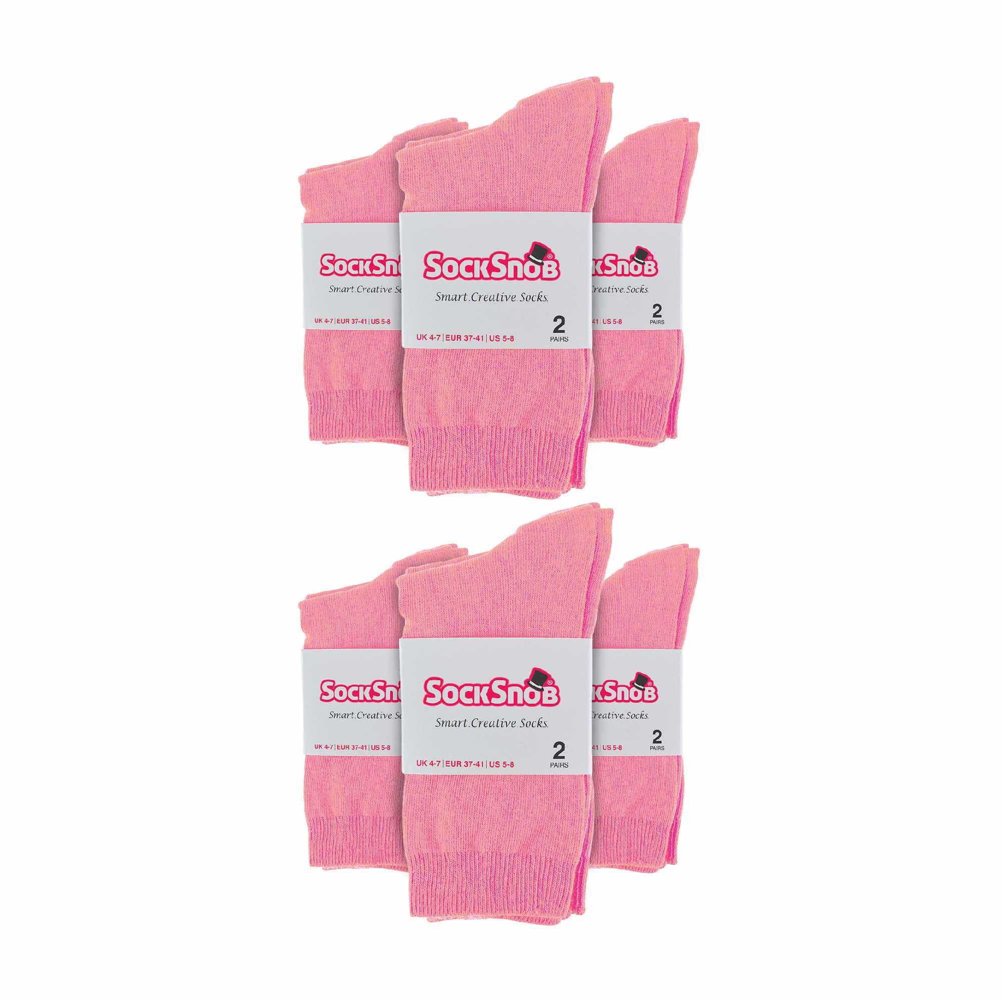 Ladies Plain Coloured Cotton Rich Dress Socks (Multipack Options)