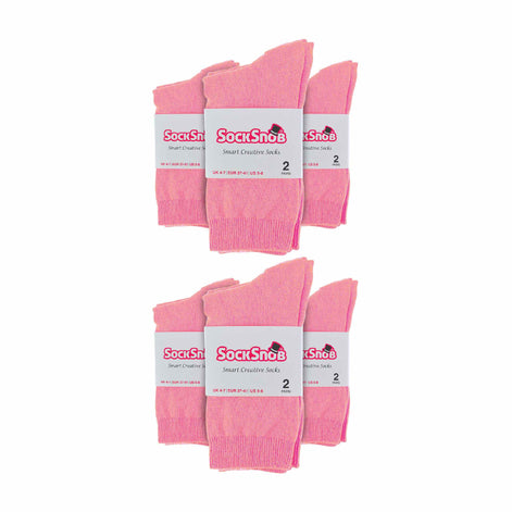 Ladies Plain Coloured Cotton Rich Dress Socks (Multipack Options)